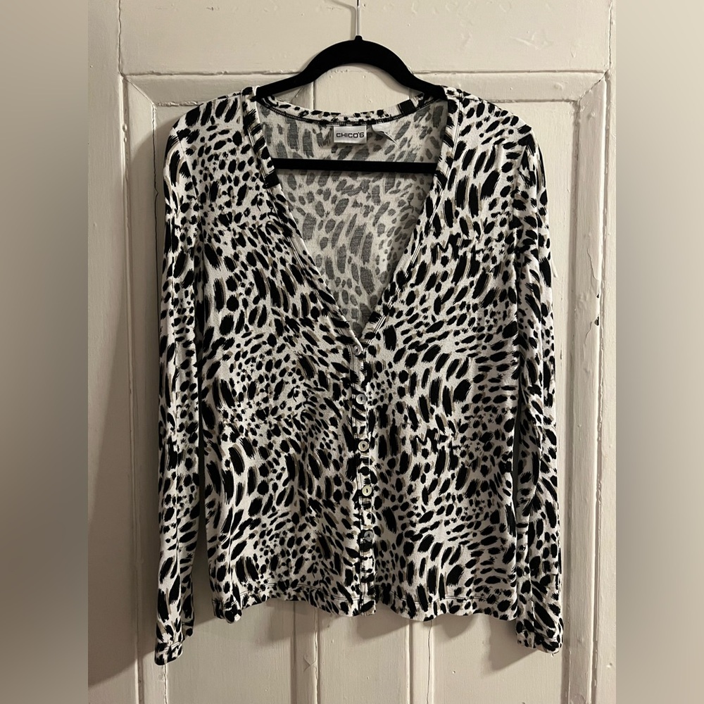 Leopard Cotton Cardigan